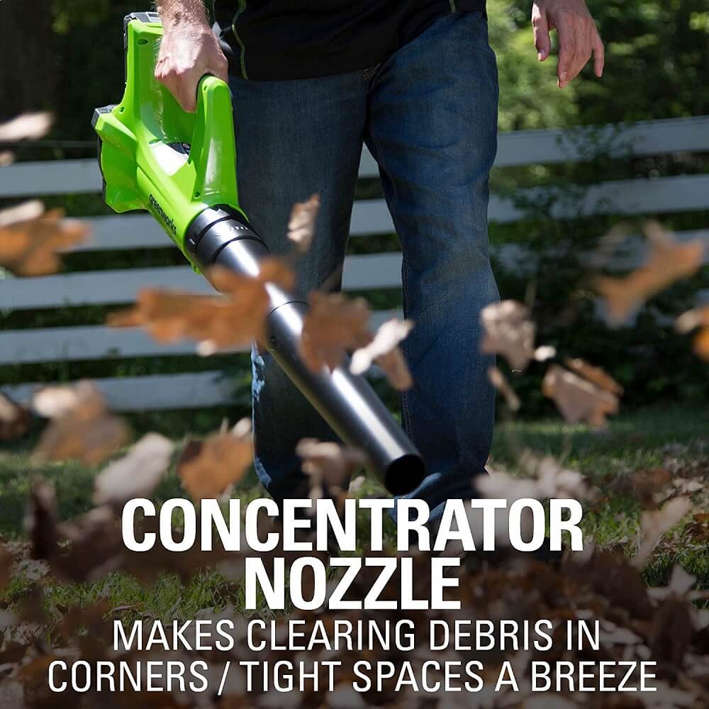 מפוח עלים 24v כולל 2 סוללות 2ah ומטען greenworks