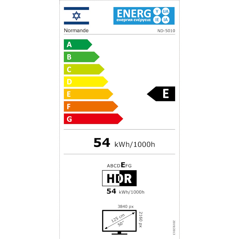 תווית אנרגיה - nd-5010 normande