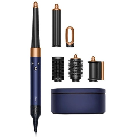 מעצב שיער כולל אביזרים Dyson &lrm;Airwrap I.D HS08 Straight + Wavy - כחול