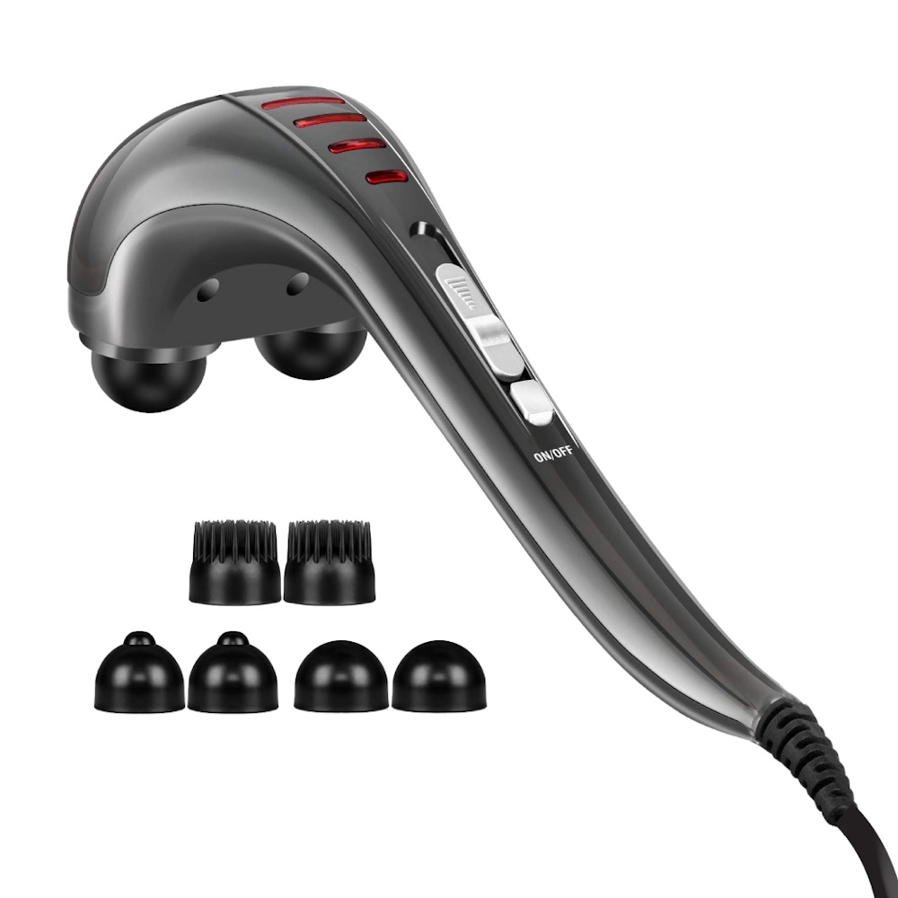 מוט עיסוי חשמלי כולל 3 ראשי עיסוי מתחלפים Carbon &lrm;RODEX