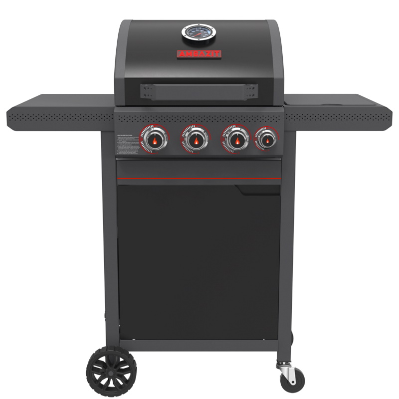 גריל גז 3 מבערים כולל כירת צד Amgazit &lrm;Blueflame 34067