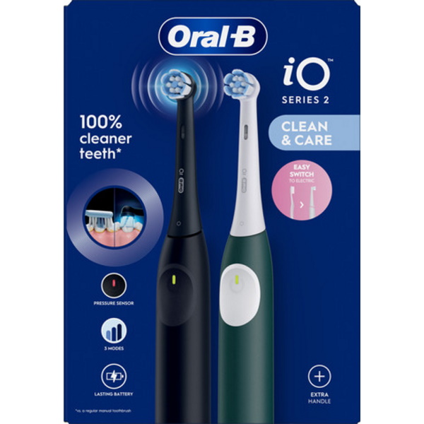 io series 2 duo שחור + ירוק oral-b