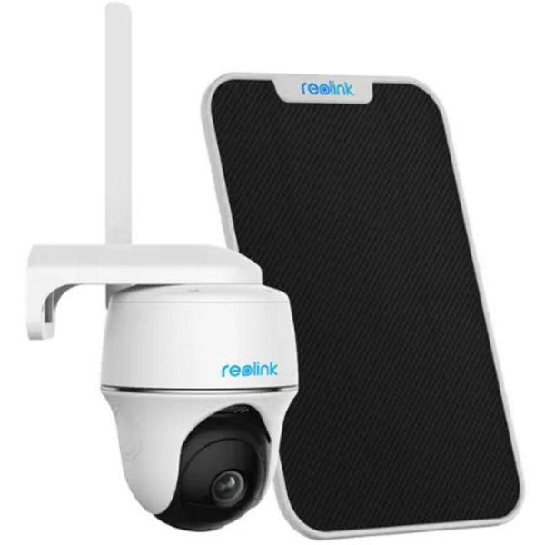 מצלמת אבטחה חיצונית 5MP כולל פאנל סולארי Reolink &lrm;Go PT Plus