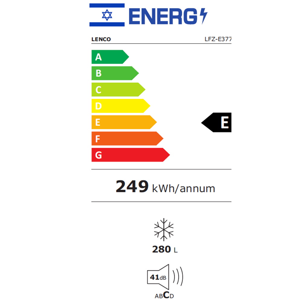 תווית אנרגיה - lfz-e377 נירוסטה lenco