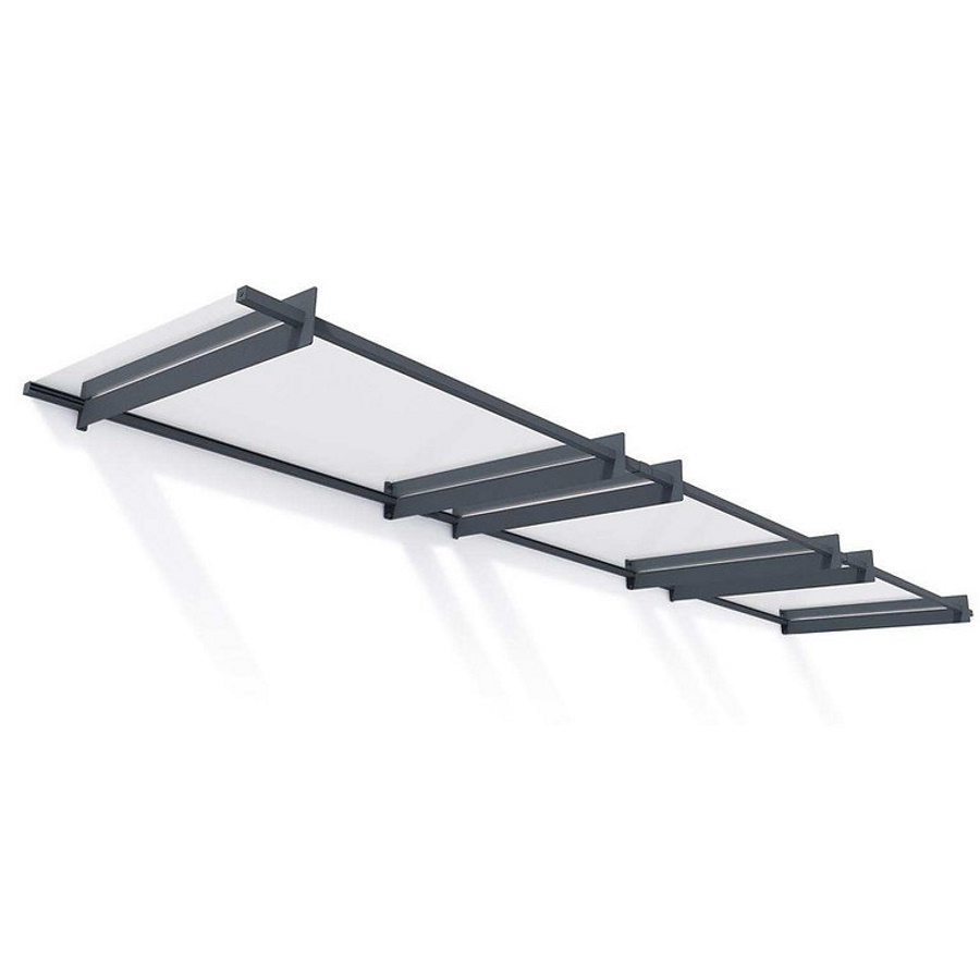 גגון דלת כניסה Canopia &lrm;Nancy 1x4.5 אפור שקוף