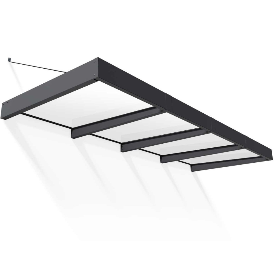 גגון לדלת Canopia &lrm;Sophia XL 1.4x3.8 אפור - לבן אופל