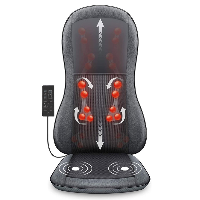 מושב עיסוי שיאצו חשמלי לגב Carbon &lrm;BMS-10