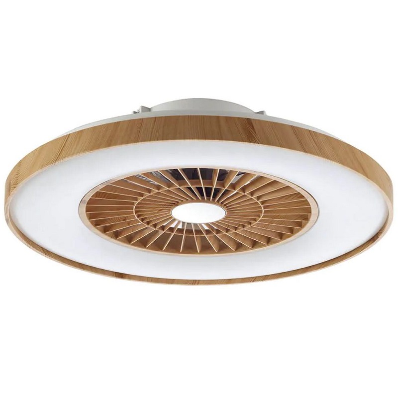מאוורר תקרה כולל גוף תאורה 40w cct-גוון מתחלף ושלט רחוק semicom