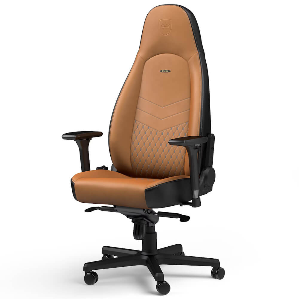 icon real leather cognac/black noblechairs