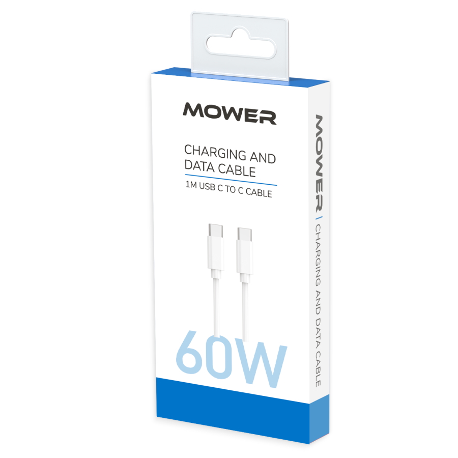 כבל טעינה וסנכרון USB-C 60W  ל-USB-C באורך מטר Mower &lrm;572888