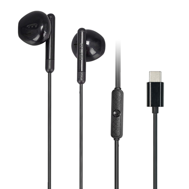 אוזניות חוטיות Awei &lrm;Type C PC-6T שחור