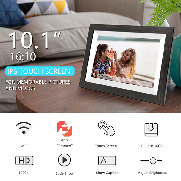 מסגרת דיגיטלית חכמה 10.1 כולל תמיכה באפליקציה frameo