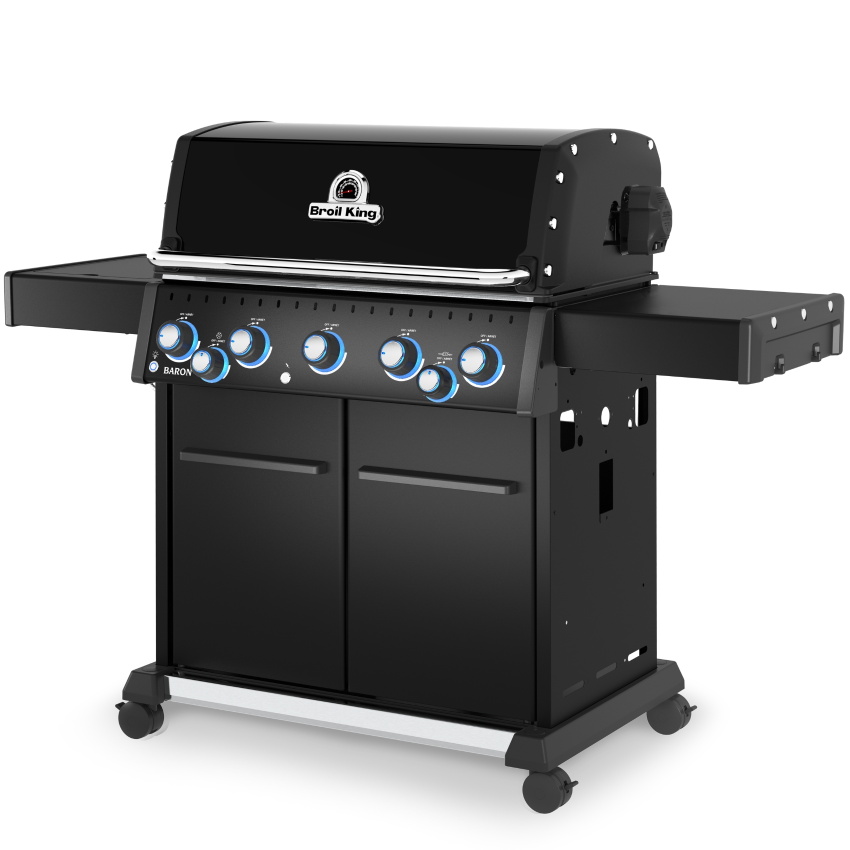 גריל גז 5 מבערים כולל כירת צד ושיפוד מסתובב broil king