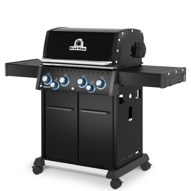 גריל גז 4 מבערים כולל כירת צד ושיפוד מסתובב broil king