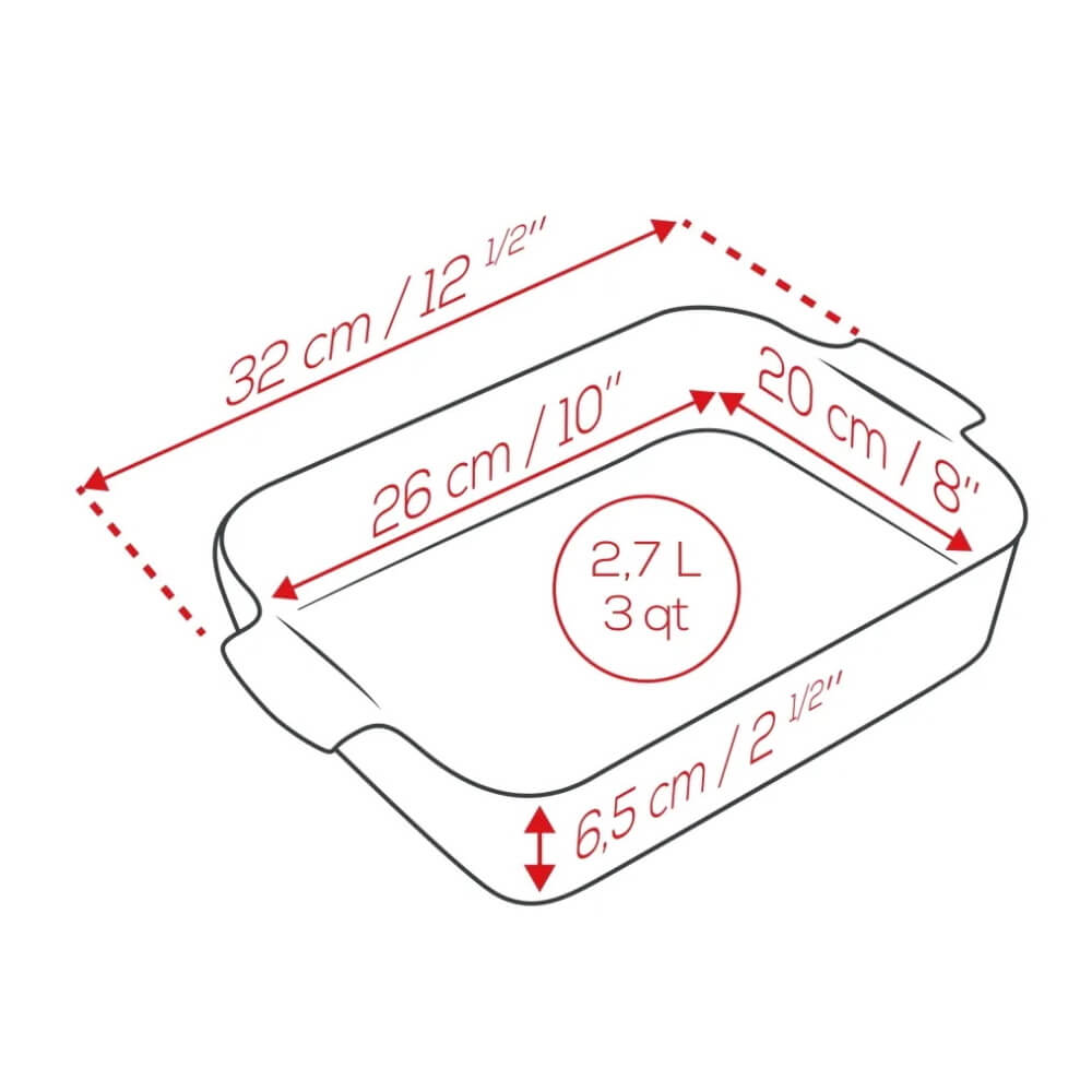 תבנית אפייה מלבנית 32 סמ peugeot