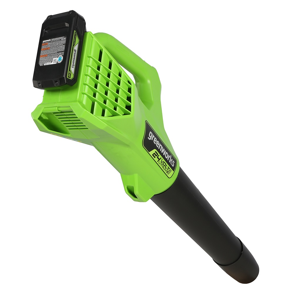 מפוח עלים 24v כולל סוללה 2.0ah ומטען greenworks
