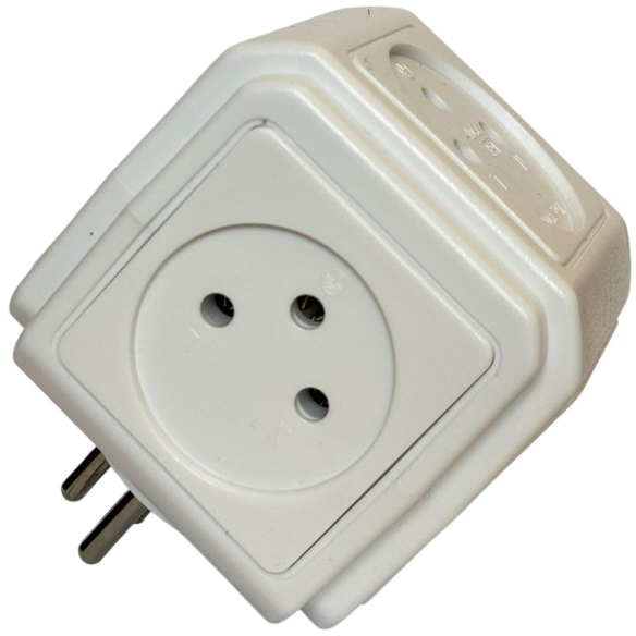 רב שקע קוביה 5 יציאות Electro Hanan &lrm;6124