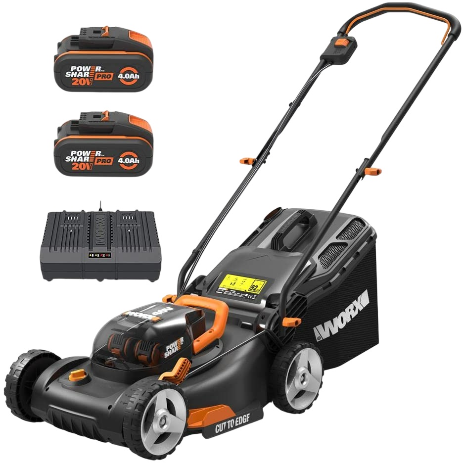 מכסחת דשא נטענת 40V כולל 2 סוללות ומטען WORX &lrm;WG743E