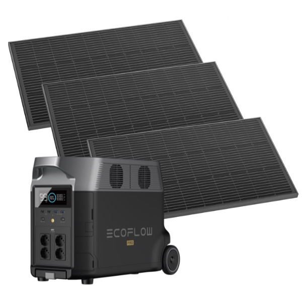 סט תחנת כוח ניידת 3.6kW 3.6kWh ו-3 פאנלים סולארים EcoFlow 540W &lrm;EFD3600PRO1620