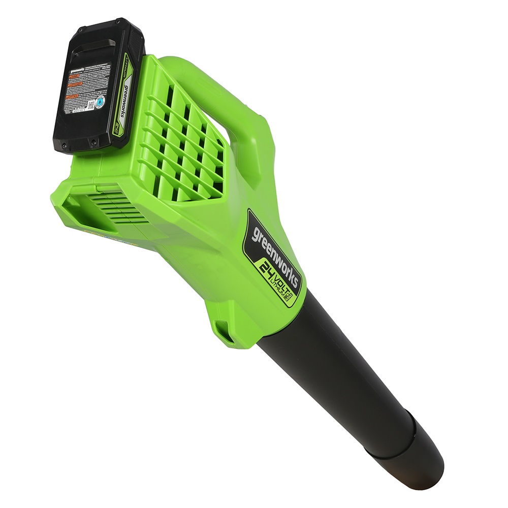 מפוח עלים 24v כולל 2 סוללות 2.0ah ומטען greenworks