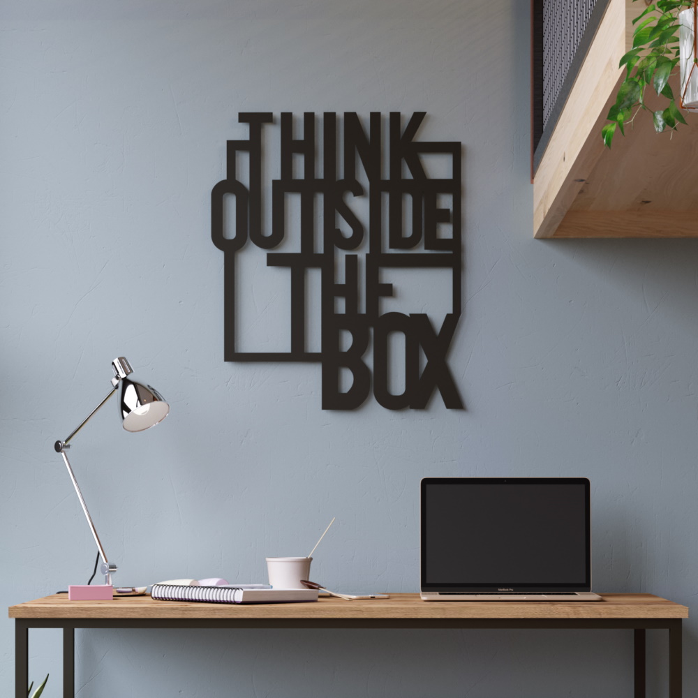 דקורציית מתכת מעוצבת לתלייה Homax  &lrm;Think outside of the box LA12