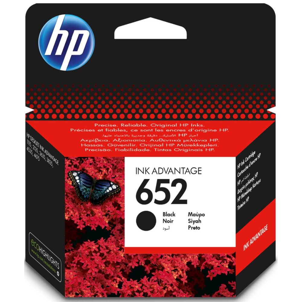 ראש דיו שחור מקורי HP &lrm;F6V25AE 652