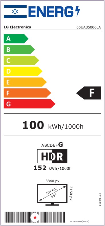 תווית אנרגיה - 65ua85006la lg