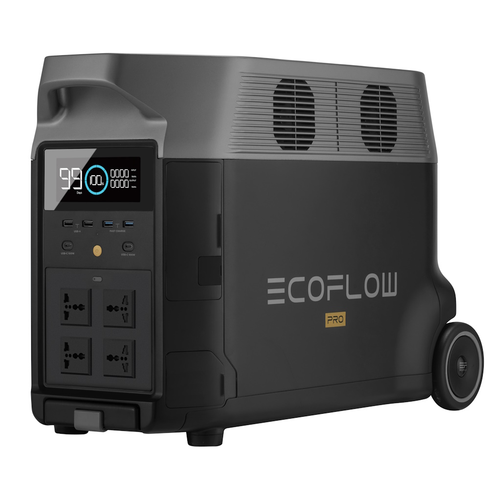 סט תחנת כוח ניידת 3.6kw 3.6kwh ו-3 פאנלים סולארים ecoflow 540w