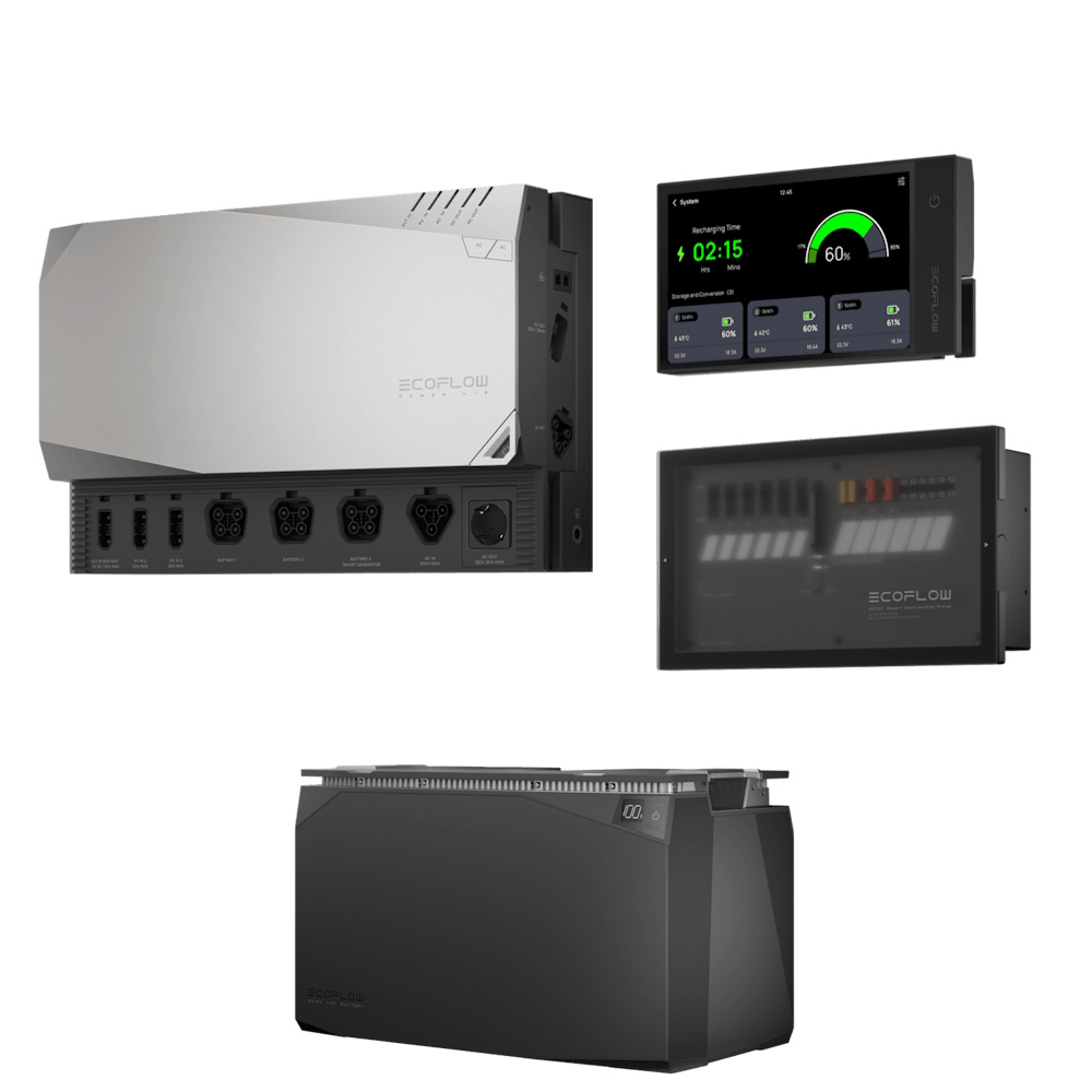 תמונה של סט מערכת סולארית ביתית 3600/6000w 20kwh כולל 18 פאנלים סולארים ecoflow 9720w
