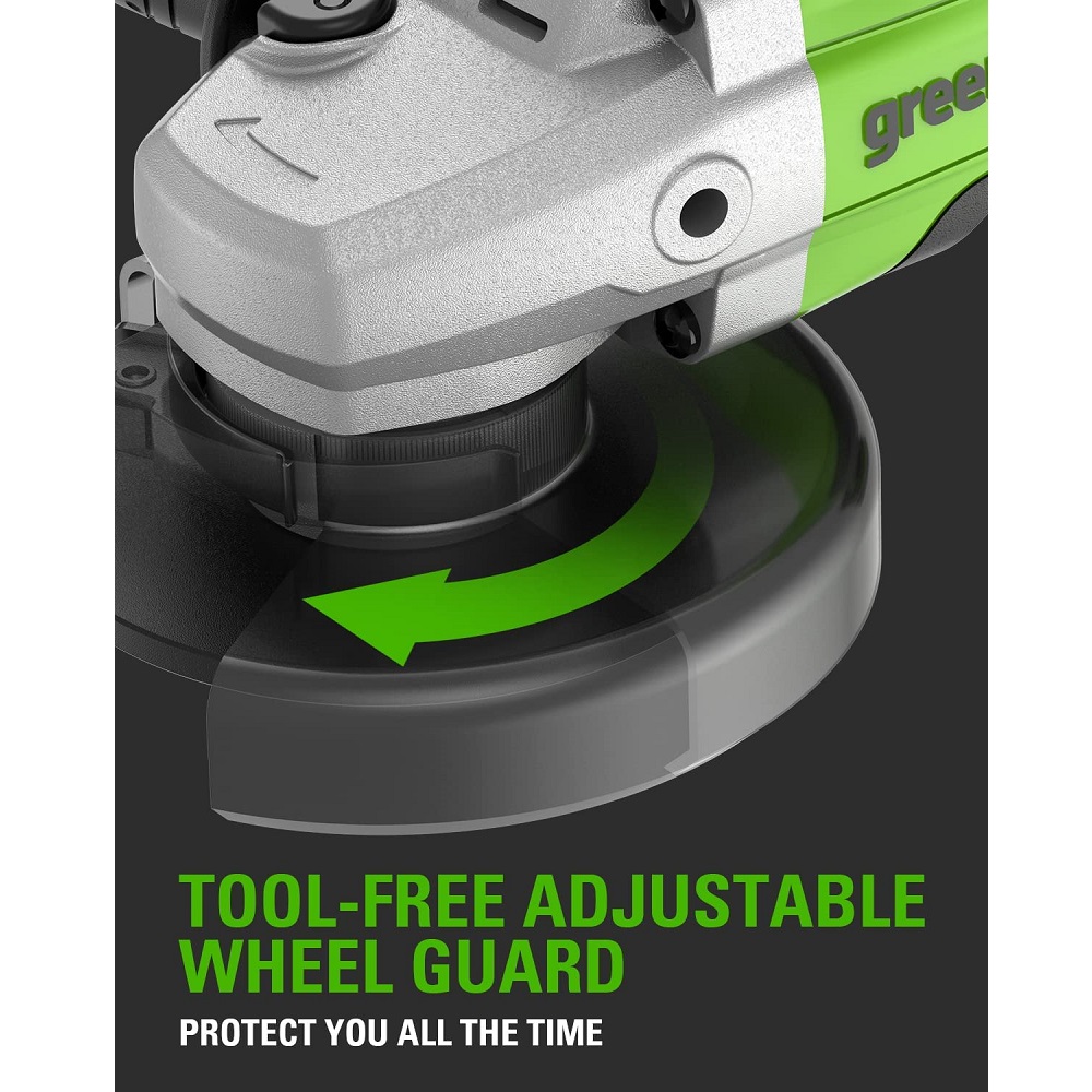 משחזת זוית 5 כולל סוללת 4.0ah ומטען מהיר greenworks
