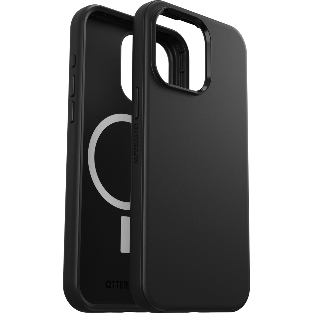 כיסוי אחורי לסמארטפון כולל תמיכה ב-OtterBox MagSafe &lrm;iPhone 15 - Symmetry Plus שחור