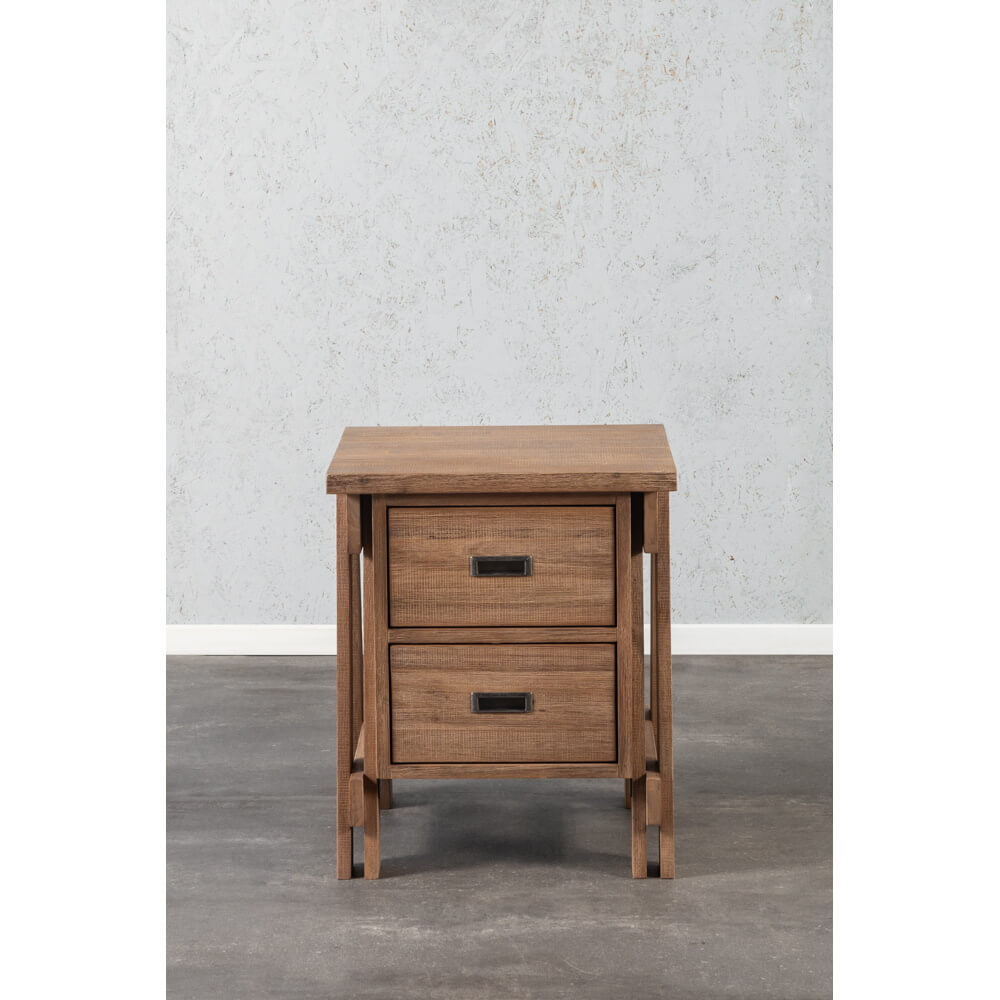 שידת לילה מעוצבת Country Chic &lrm;BOU-L08-2DRW110