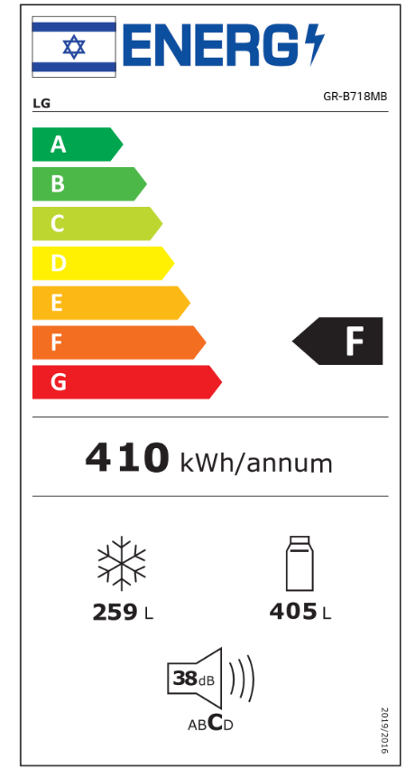 תווית אנרגיה - gr-b718mb lg