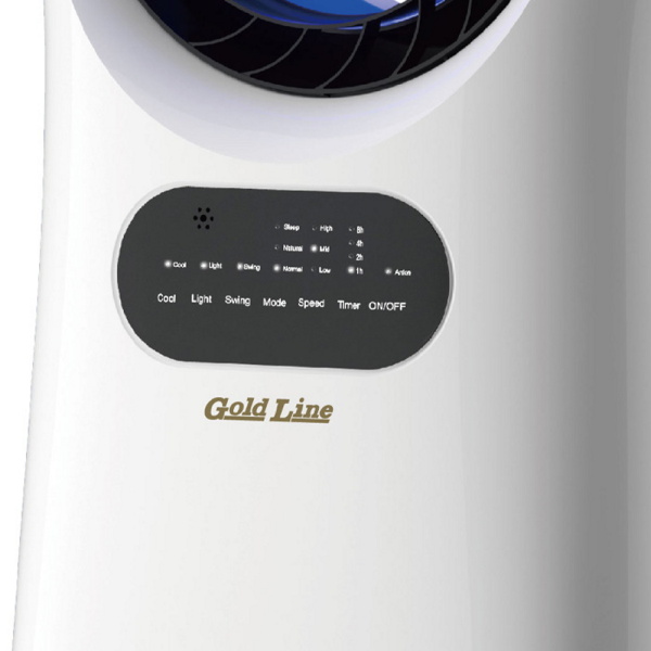 תמונה של מצנן אויר נייד כולל שלט ותאורת gold line led