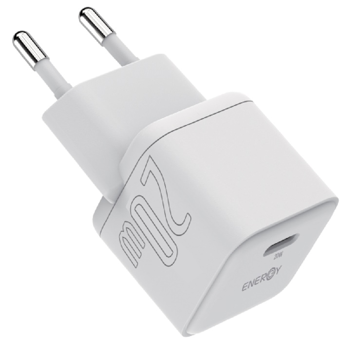 ראש מטען 20W כולל כבל Energy USB Type C To L &lrm;Nano PD20W לבן