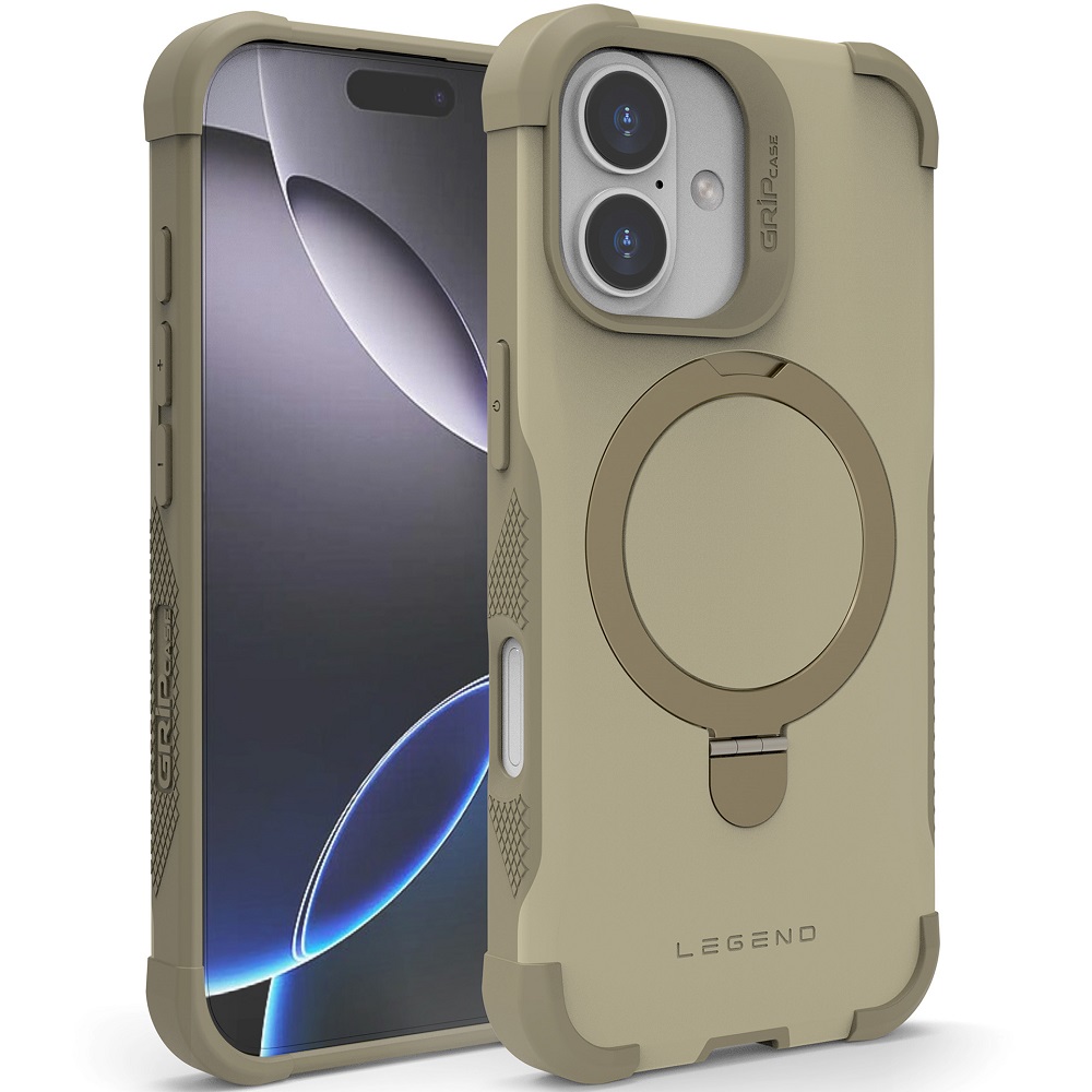 מגן כיסוי קשיח תומך MagSafe עבור Gripcase iPhone 17 &lrm;Legend MagSafe iPhone 17 זהב