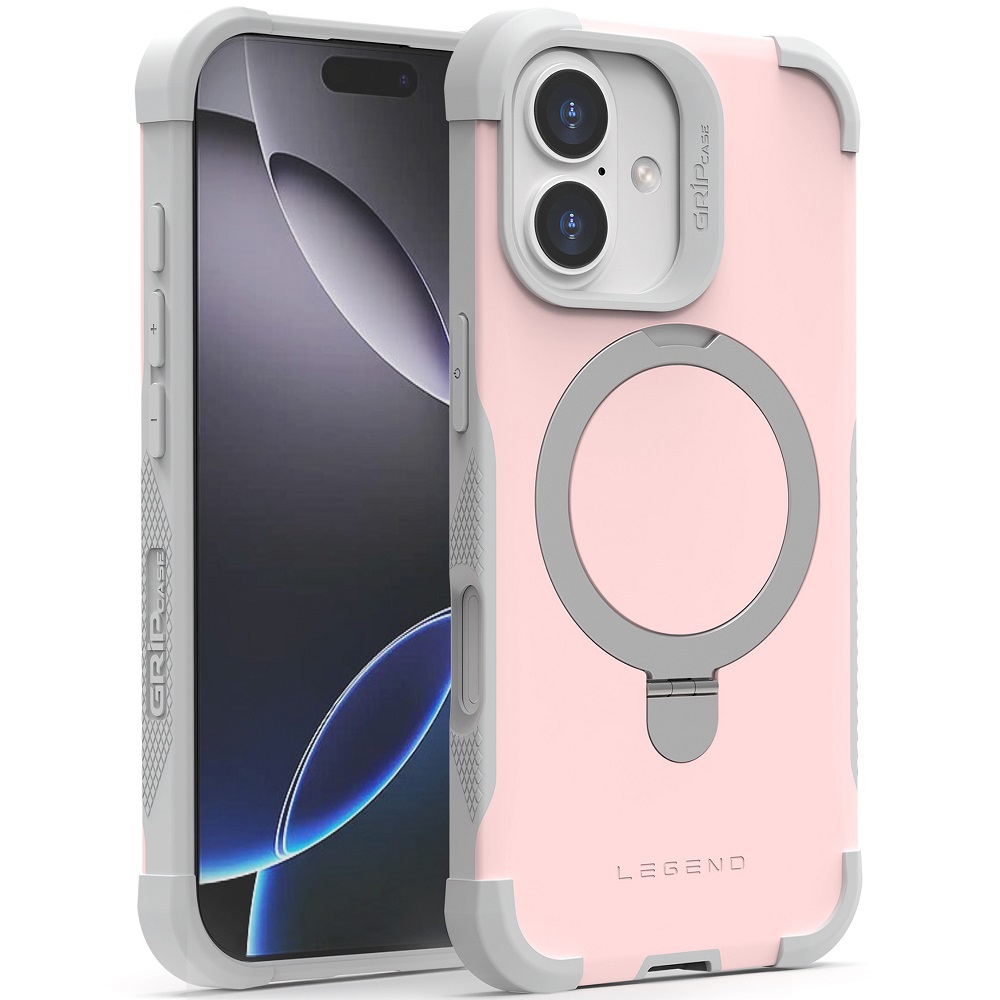 מגן כיסוי קשיח תומך MagSafe עבור Gripcase iPhone 17 &lrm;Legend MagSafe iPhone 17 ורוד