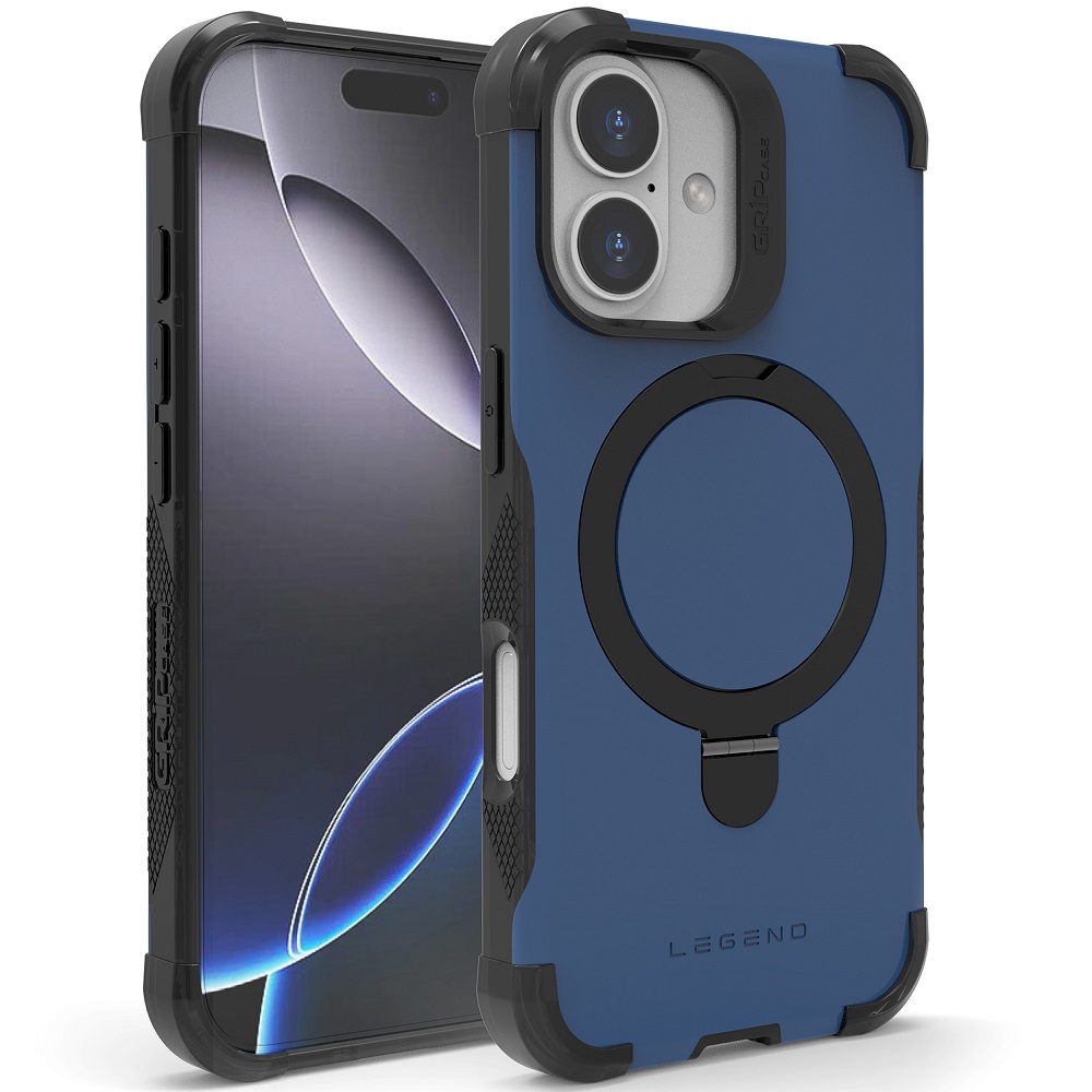 מגן כיסוי קשיח תומך MagSafe עבור Gripcase iPhone 17 &lrm;Legend MagSafe iPhone 17 כחול