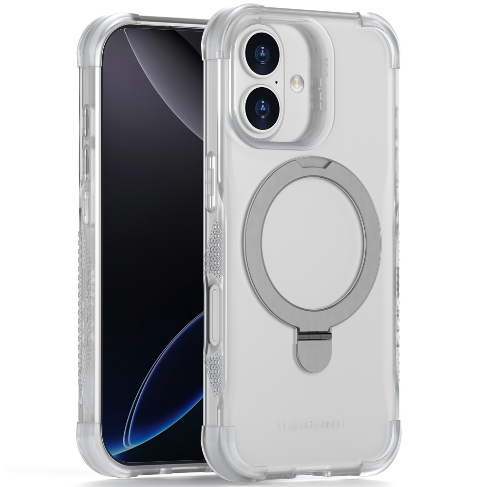 מגן כיסוי קשיח תומך MagSafe עבור Gripcase iPhone 17 &lrm;Legend MagSafe iPhone 17 שקוף