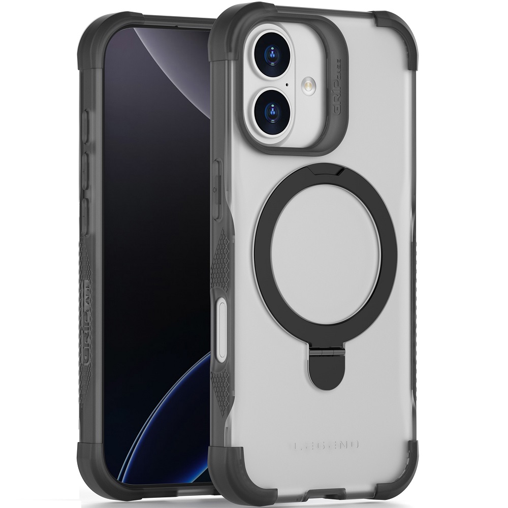 מגן כיסוי קשיח תומך MagSafe עבור Gripcase iPhone 17 &lrm;Legend MagSafe iPhone 17 אפור בהיר