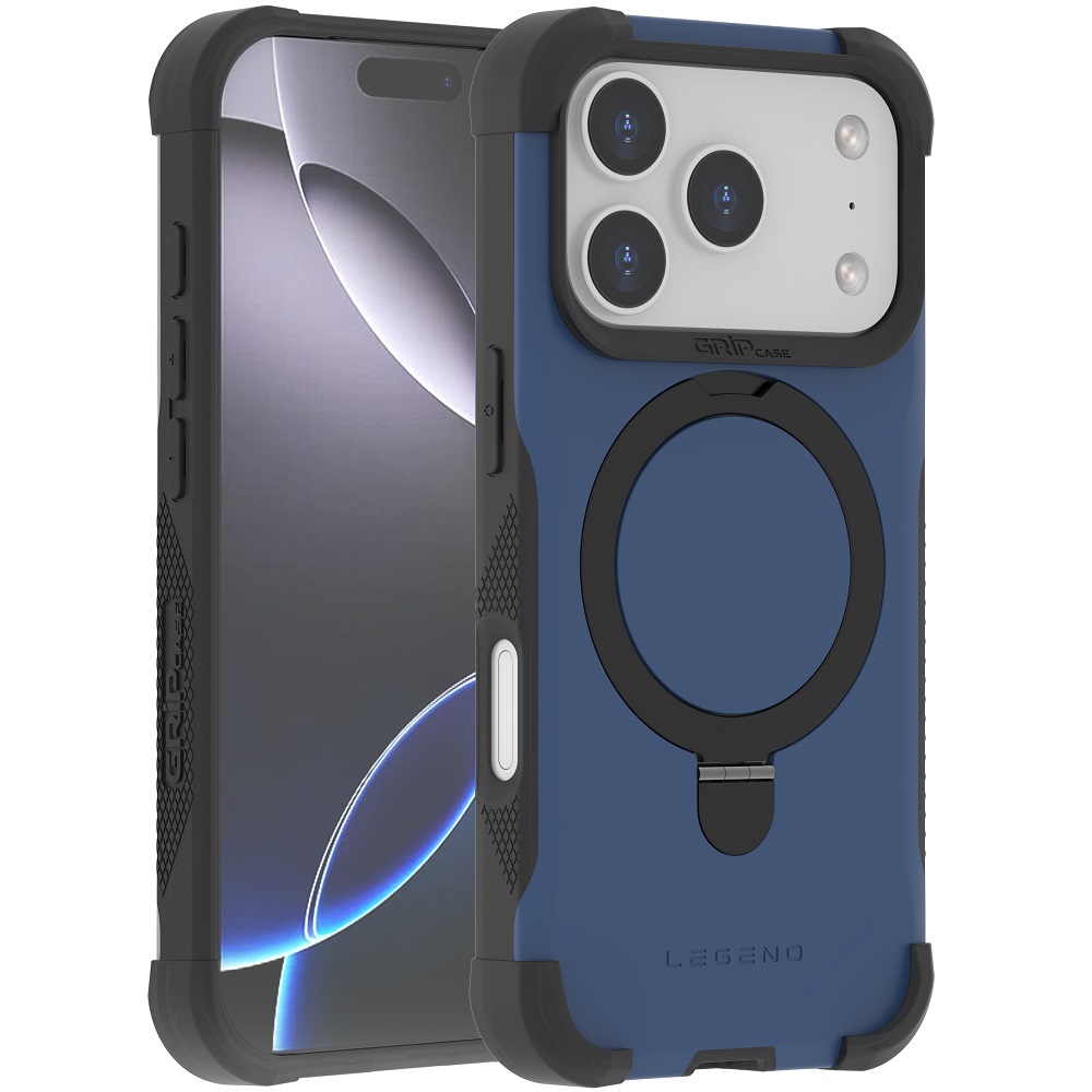 מגן כיסוי קשיח תומך MagSafe עבור Gripcase iPhone 17 Pro &lrm;Legend MagSafe iPhone 17 Pro כחול