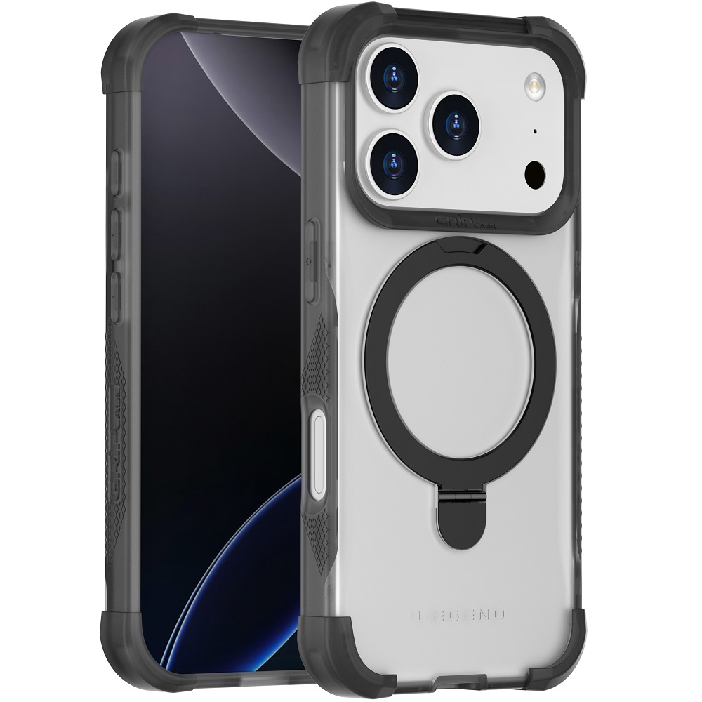 מגן כיסוי קשיח תומך MagSafe עבור Gripcase iPhone 17 Pro &lrm;Legend MagSafe iPhone 17 Pro אפור בהיר