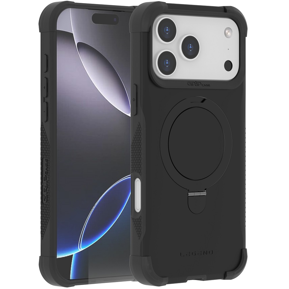 מגן כיסוי קשיח תומך MagSafe עבור Gripcase iPhone 17 Pro Max &lrm;Legend MagSafe iPhone 17 Pro Max שחור