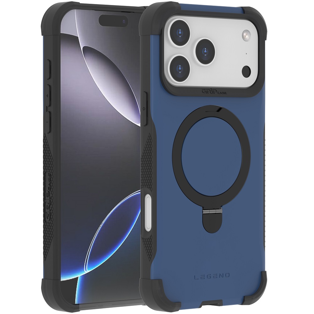 מגן כיסוי קשיח תומך MagSafe עבור Gripcase iPhone 17 Pro Max &lrm;Legend MagSafe iPhone 17 Pro Max כחול