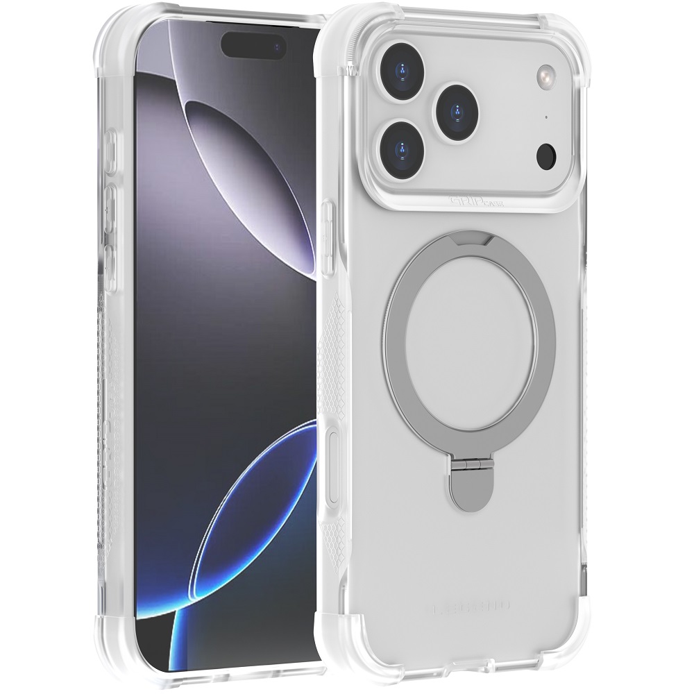 מגן כיסוי קשיח תומך MagSafe עבור Gripcase iPhone 17 Pro Max &lrm;Legend MagSafe iPhone 17 Pro Max שקוף