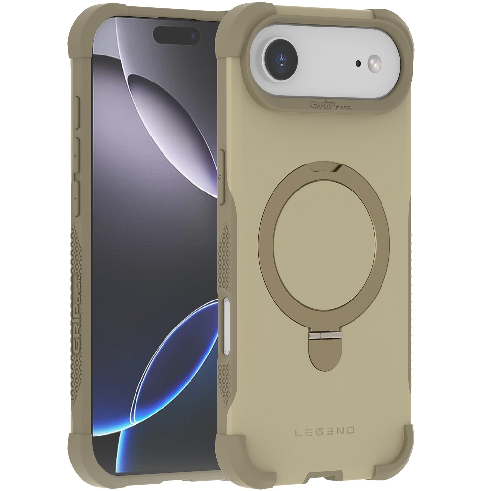 מגן כיסוי קשיח תומך MagSafe עבור Gripcase iPhone 17 Air &lrm;Legend MagSafe iPhone 17 Air זהב