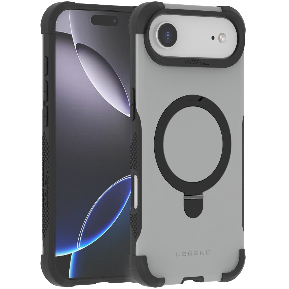 מגן כיסוי קשיח תומך MagSafe עבור Gripcase iPhone 17 Air &lrm;Legend MagSafe iPhone 17 Air אפור