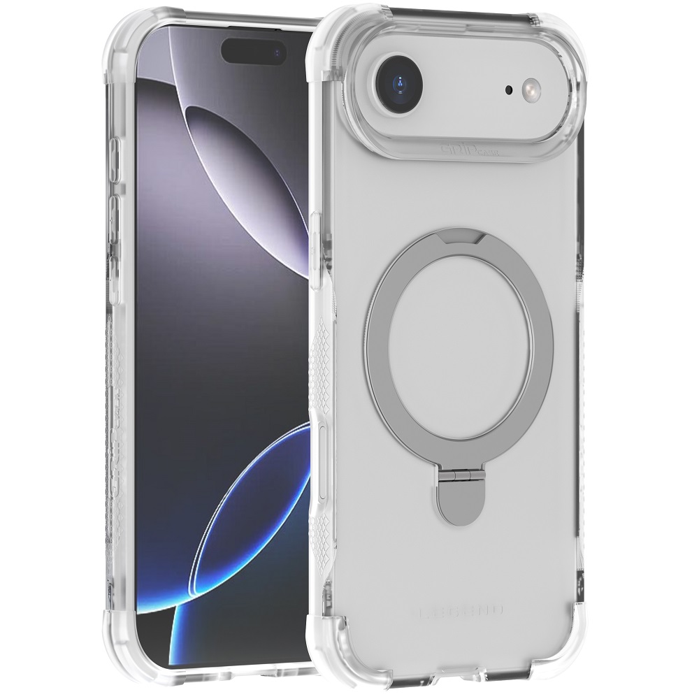 מגן כיסוי קשיח תומך MagSafe עבור Gripcase iPhone 17 Air &lrm;Legend MagSafe iPhone 17 Air שקוף