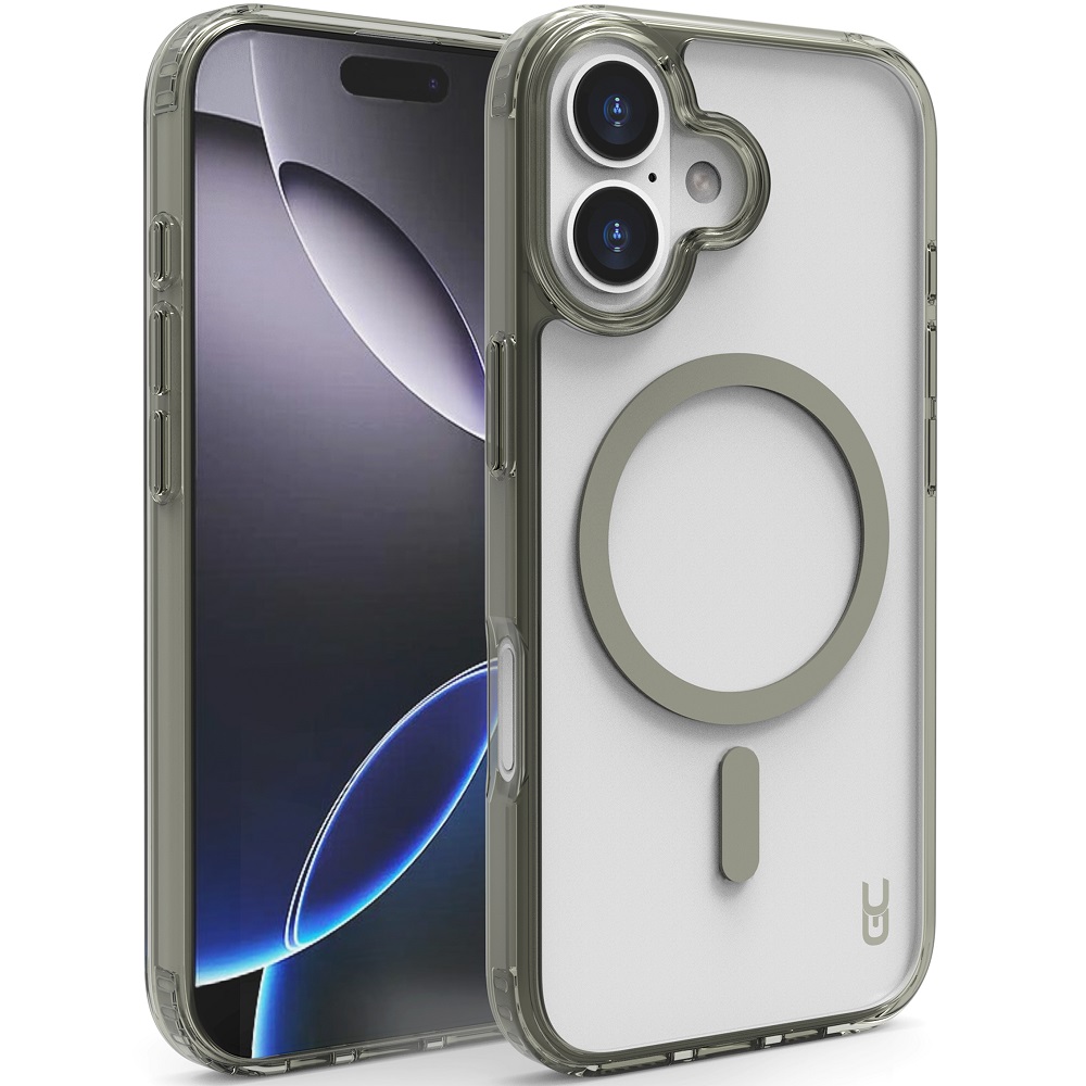 מגן כיסוי קשיח שקוף תומך magsafe עבור gripcase iphone 17
