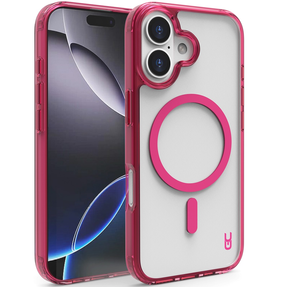מגן כיסוי קשיח שקוף תומך magsafe עבור gripcase iphone 17